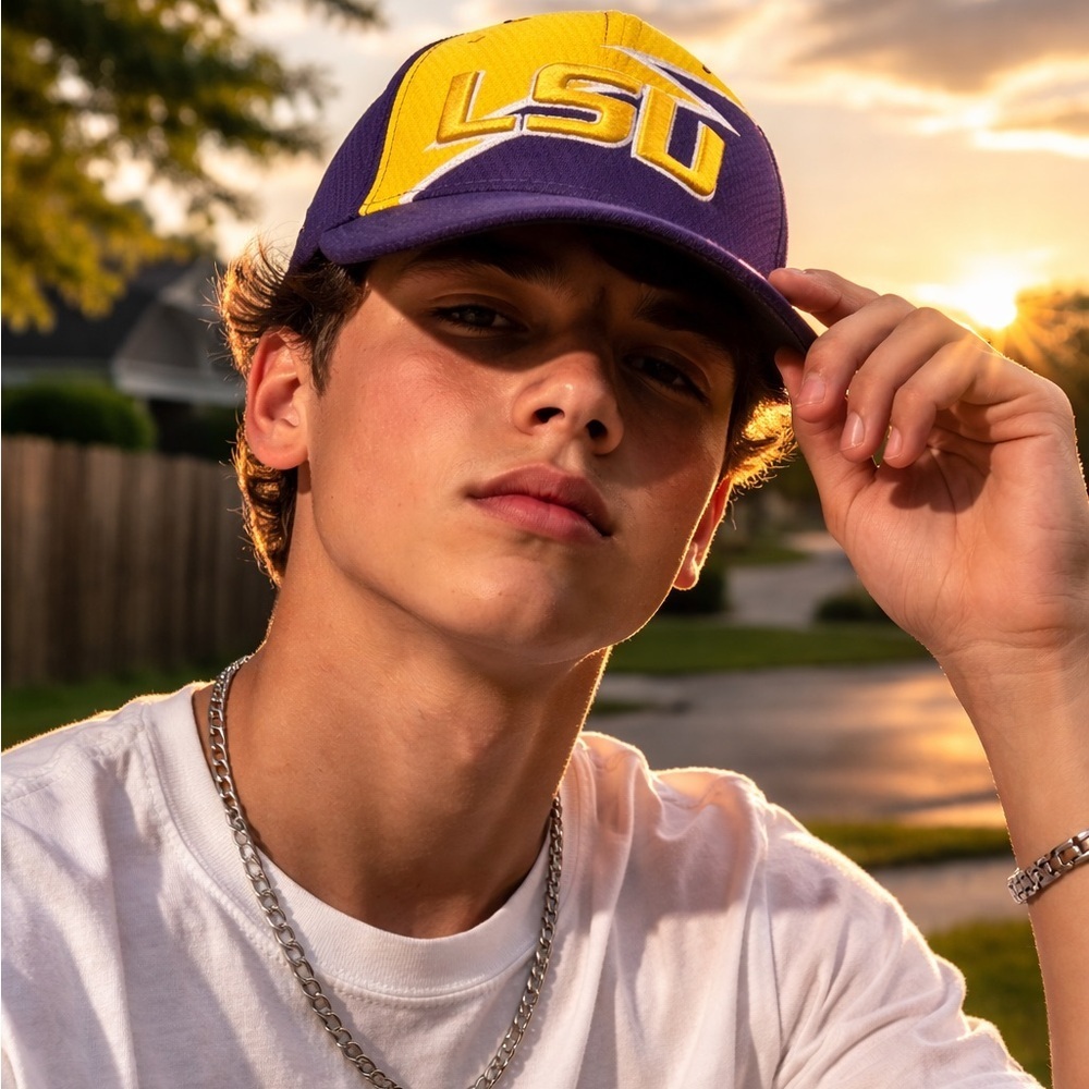LSU Tigers New Era Bolt 39THIRTY Flex Hat - Purple